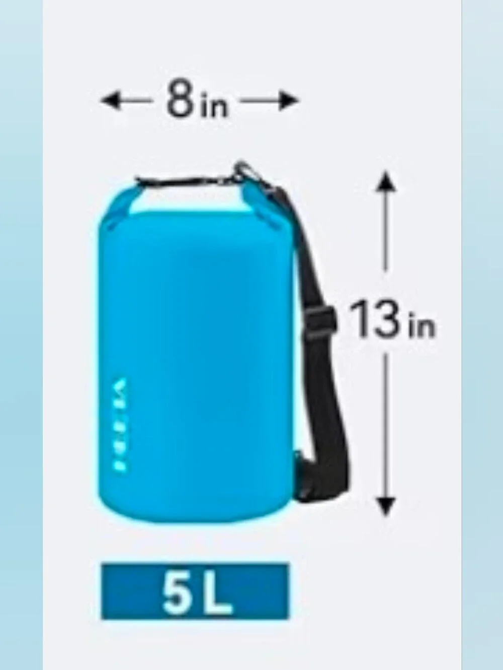 HEETA Waterproof Lightweight Roll Top Dry Bag Multi Size 5L